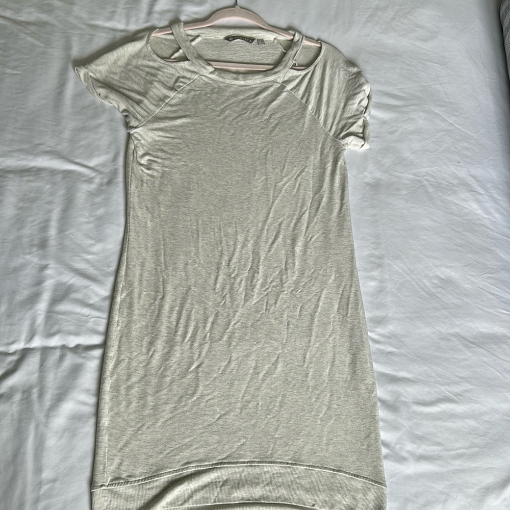 Athleta Shala Dress in Heather Fog Gray